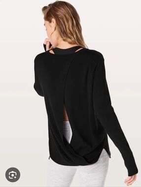 Lululemon Bring In Backbend Sweater - Stylish Open Back Layering Top